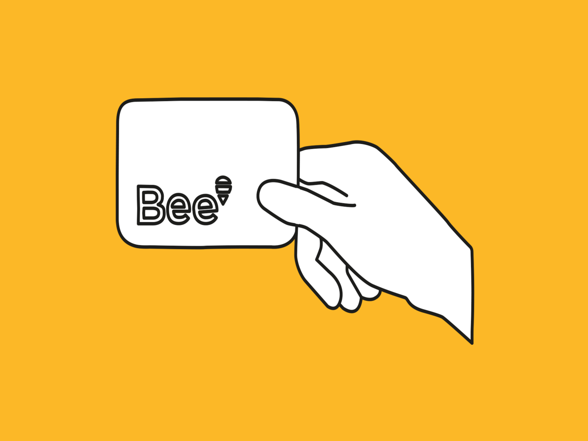 Bee Card with Hand