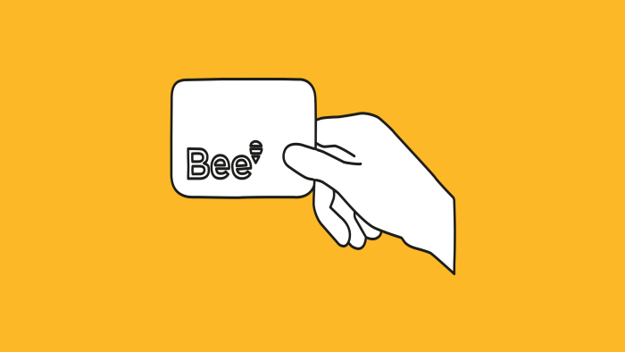 Bee Card with Hand